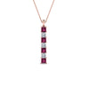 Load image into Gallery viewer, vertical-bar-necklace-seven-princess-cut-diamond-with-pink-sapphire-in-FDPD8416GSADRPI-NL-RG