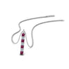 Load image into Gallery viewer, vertical-bar-necklace-seven-princess-cut-diamond-with-pink-sapphire-in--FDPD8416GSADRPI-NL-WG