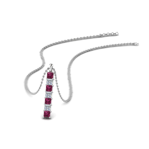vertical-bar-necklace-seven-princess-cut-diamond-with-pink-sapphire-in--FDPD8416GSADRPI-NL-WG