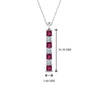 Load image into Gallery viewer, vertical-bar-necklace-seven-princess-cut-diamond-with-pink-sapphire-in--FDPD8416GSADRPI-NL-WG