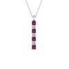 Load image into Gallery viewer, vertical-bar-necklace-seven-princess-cut-diamond-with-pink-sapphire-in--FDPD8416GSADRPI-NL-WG