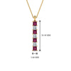 Load image into Gallery viewer, vertical-bar-necklace-seven-princess-cut-diamond-with-pink-sapphire-in--FDPD8416GSADRPI-NL-YG