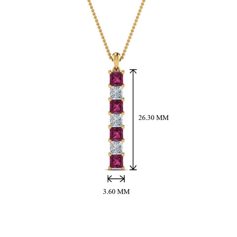 vertical-bar-necklace-seven-princess-cut-diamond-with-pink-sapphire-in--FDPD8416GSADRPI-NL-YG