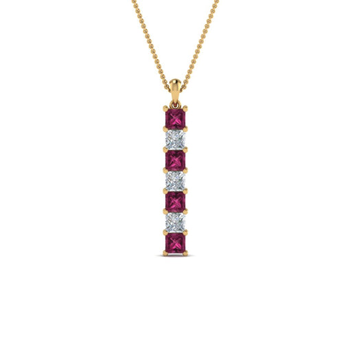 vertical-bar-necklace-seven-princess-cut-diamond-with-pink-sapphire-in--FDPD8416GSADRPI-NL-YG