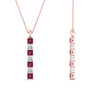 Load image into Gallery viewer, vertical-bar-necklace-seven-princess-cut-diamond-with-pink-sapphire-in-FDPD8416GSADRPI-NL-RG