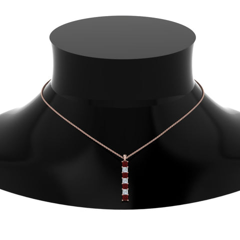 vertical-bar-necklace-seven-princess-cut-diamond-with-ruby-in-FDPD8416GRUDR-NL-RG