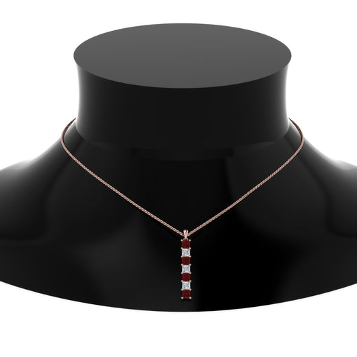 vertical-bar-necklace-seven-princess-cut-diamond-with-ruby-in-FDPD8416GRUDR-NL-RG