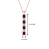 Load image into Gallery viewer, vertical-bar-necklace-seven-princess-cut-diamond-with-ruby-in-FDPD8416GRUDR-NL-RG