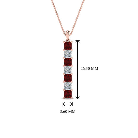 vertical-bar-necklace-seven-princess-cut-diamond-with-ruby-in-FDPD8416GRUDR-NL-RG