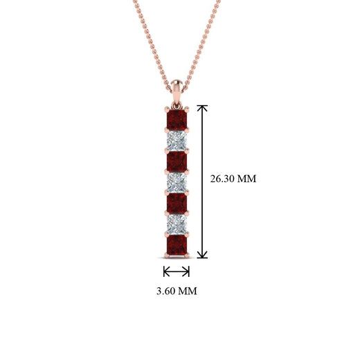 vertical-bar-necklace-seven-princess-cut-diamond-with-ruby-in-FDPD8416GRUDR-NL-RG