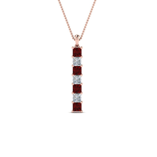 vertical-bar-necklace-seven-princess-cut-diamond-with-ruby-in-FDPD8416GRUDR-NL-RG