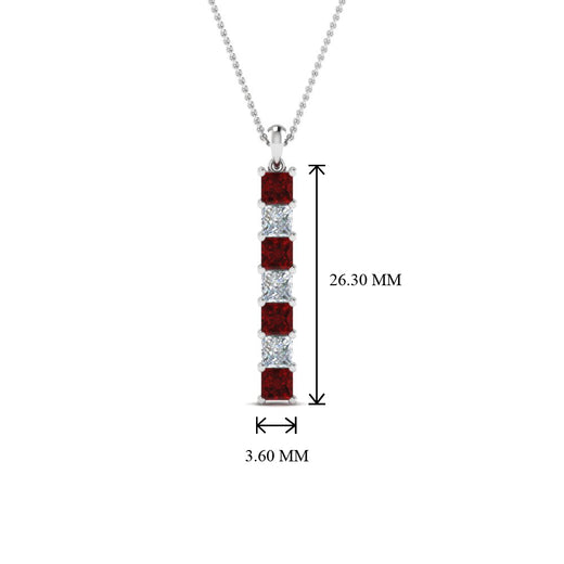 vertical-bar-necklace-seven-princess-cut-diamond-with-ruby-in--FDPD8416GRUDR-NL-WG
