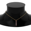 Load image into Gallery viewer, vertical-bar-necklace-seven-princess-cut-diamond-with-ruby-in--FDPD8416GRUDR-NL-YG