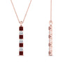 Load image into Gallery viewer, vertical-bar-necklace-seven-princess-cut-diamond-with-ruby-in-FDPD8416GRUDR-NL-RG