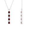 Load image into Gallery viewer, vertical-bar-necklace-seven-princess-cut-diamond-with-ruby-in--FDPD8416GRUDR-NL-WG