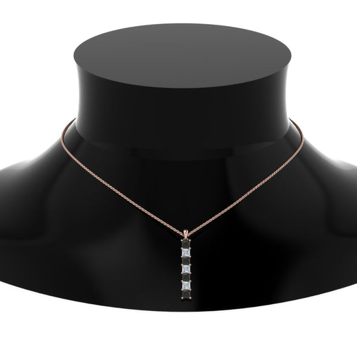 vertical-bar-necklace-seven-princess-cut-with-black-diamond-in-FDPD8416GBLACK-NL-RG