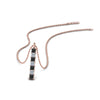 Load image into Gallery viewer, vertical-bar-necklace-seven-princess-cut-with-black-diamond-in-FDPD8416GBLACK-NL-RG