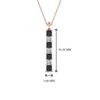 Load image into Gallery viewer, vertical-bar-necklace-seven-princess-cut-with-black-diamond-in-FDPD8416GBLACK-NL-RG