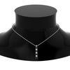 Load image into Gallery viewer, vertical-bar-necklace-seven-princess-cut-with-black-diamond-in--FDPD8416GBLACK-NL-WG