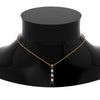Load image into Gallery viewer, vertical-bar-necklace-seven-princess-cut-with-black-diamond-in--FDPD8416GBLACK-NL-YG