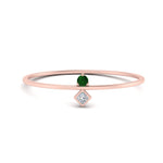Load image into Gallery viewer, vertical-emerald-round-and-princess-stacking-ring-in-rose-gold-FD9397RORGEMGR-NL-RG.jpg
