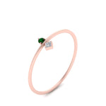 Load image into Gallery viewer, vertical-emerald-round-and-princess-stacking-ring-in-rose-gold-FD9397RORGEMGR-NL-RG.jpg
