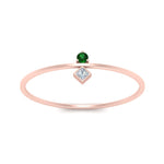 Load image into Gallery viewer, vertical-emerald-round-and-princess-stacking-ring-in-rose-gold-FD9397RORGEMGR-NL-RG.jpg
