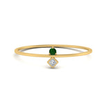Load image into Gallery viewer, vertical-emerald-round-and-princess-stacking-ring-in-yellow-gold-FD9397RORGEMGR-NL-YG.jpg

