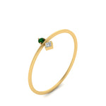 Load image into Gallery viewer, vertical-emerald-round-and-princess-stacking-ring-in-yellow-gold-FD9397RORGEMGR-NL-YG.jpg
