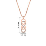 Load image into Gallery viewer, vertical-infinity-double-knot-diamond-pendant-in-FDPD11290-NL-RG
