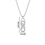 Load image into Gallery viewer, vertical-infinity-double-knot-diamond-pendant-in-FDPD11290-NL-WG
