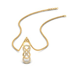 Load image into Gallery viewer, vertical-infinity-double-knot-diamond-pendant-in-FDPD11290-NL-YG
