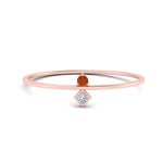 Load image into Gallery viewer, vertical-orange-sapphire-round-and-princess-stacking-ring-in-rose-gold-FD9397RORGSAOR-NL-RG.jpg
