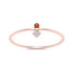 Load image into Gallery viewer, vertical-orange-sapphire-round-and-princess-stacking-ring-in-rose-gold-FD9397RORGSAOR-NL-RG.jpg
