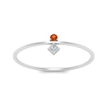 Load image into Gallery viewer, vertical-orange-sapphire-round-and-princess-stacking-ring-in-white-gold-FD9397RORGSAOR-NL-WG.jpg
