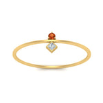 Load image into Gallery viewer, vertical-orange-sapphire-round-and-princess-stacking-ring-in-yellow-gold-FD9397RORGSAOR-NL-YG.jpg
