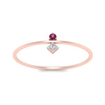 Load image into Gallery viewer, vertical-pink-sapphire-round-and-princess-stacking-ring-in-rose-gold-FD9397RORGSADRPI-NL-RG.jpg

