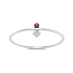 Load image into Gallery viewer, vertical-pink-sapphire-round-and-princess-stacking-ring-in-white-gold-FD9397RORGSADRPI-NL-WG.jpg
