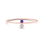 Load image into Gallery viewer, vertical-purple-topaz-round-and-princess-stacking-ring-in-rose-gold-FD9397RORGVITO-NL-RG.jpg
