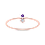Load image into Gallery viewer, vertical-purple-topaz-round-and-princess-stacking-ring-in-rose-gold-FD9397RORGVITO-NL-RG.jpg
