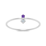 Load image into Gallery viewer, vertical-purple-topaz-round-and-princess-stacking-ring-in-white-gold-FD9397RORGVITO-NL-WG.jpg
