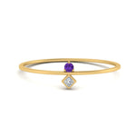 Load image into Gallery viewer, vertical-purple-topaz-round-and-princess-stacking-ring-in-yellow-gold-FD9397RORGVITO-NL-YG.jpg
