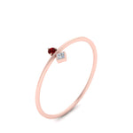 Load image into Gallery viewer, vertical-ruby-round-and-princess-stacking-ring-in-rose-gold-FD9397RORGRUDR-NL-RG.jpg
