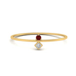 Load image into Gallery viewer, vertical-ruby-round-and-princess-stacking-ring-in-yellow-gold-FD9397RORGRUDR-NL-YG.jpg
