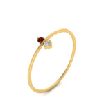 Load image into Gallery viewer, vertical-ruby-round-and-princess-stacking-ring-in-yellow-gold-FD9397RORGRUDR-NL-YG.jpg
