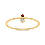 Load image into Gallery viewer, vertical-ruby-round-and-princess-stacking-ring-in-yellow-gold-FD9397RORGRUDR-NL-YG.jpg
