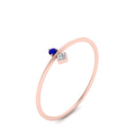 Load image into Gallery viewer, vertical-sapphire-round-and-princess-stacking-ring-in-rose-gold-FD9397RORGSABL-NL-RG.jpg
