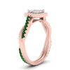 Load image into Gallery viewer, vine-asscher-halo-diamond-engagement-ring-with-emerald-in-rose-gold-FD-9212ASRGEMGR-NL-RG.jpg