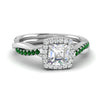 Load image into Gallery viewer, vine-asscher-halo-diamond-engagement-ring-with-emerald-in-white-gold-FD-9212ASRGEMGR-NL-WG.jpg