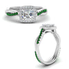 Load image into Gallery viewer, vine-asscher-halo-diamond-engagement-ring-with-emerald-in-white-gold-FD-9212ASRGEMGR-NL-WG.jpg
